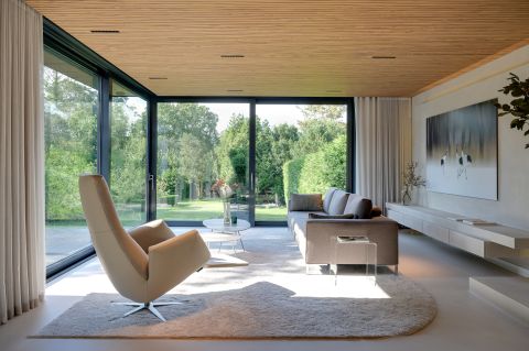 Houten plafond in thermisch Clear Pine geolied Mist