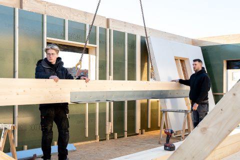 Installation of prefab wall panels