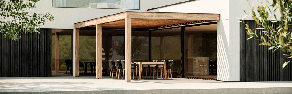 Houten lamellendak aan huis