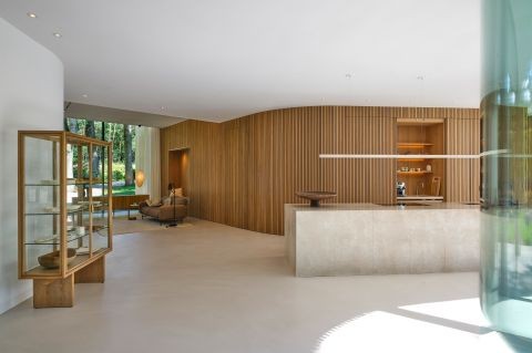 Houten lattenwand in Accoya Fine Line QC