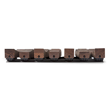 Doorsnede HOTwood essen Wave in trendkleur Espresso