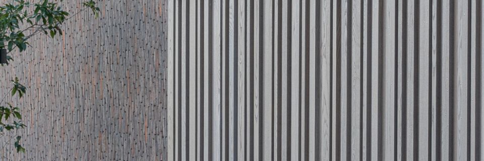 Holzfassade Taupe geölt Holzfassade Taupe geölt