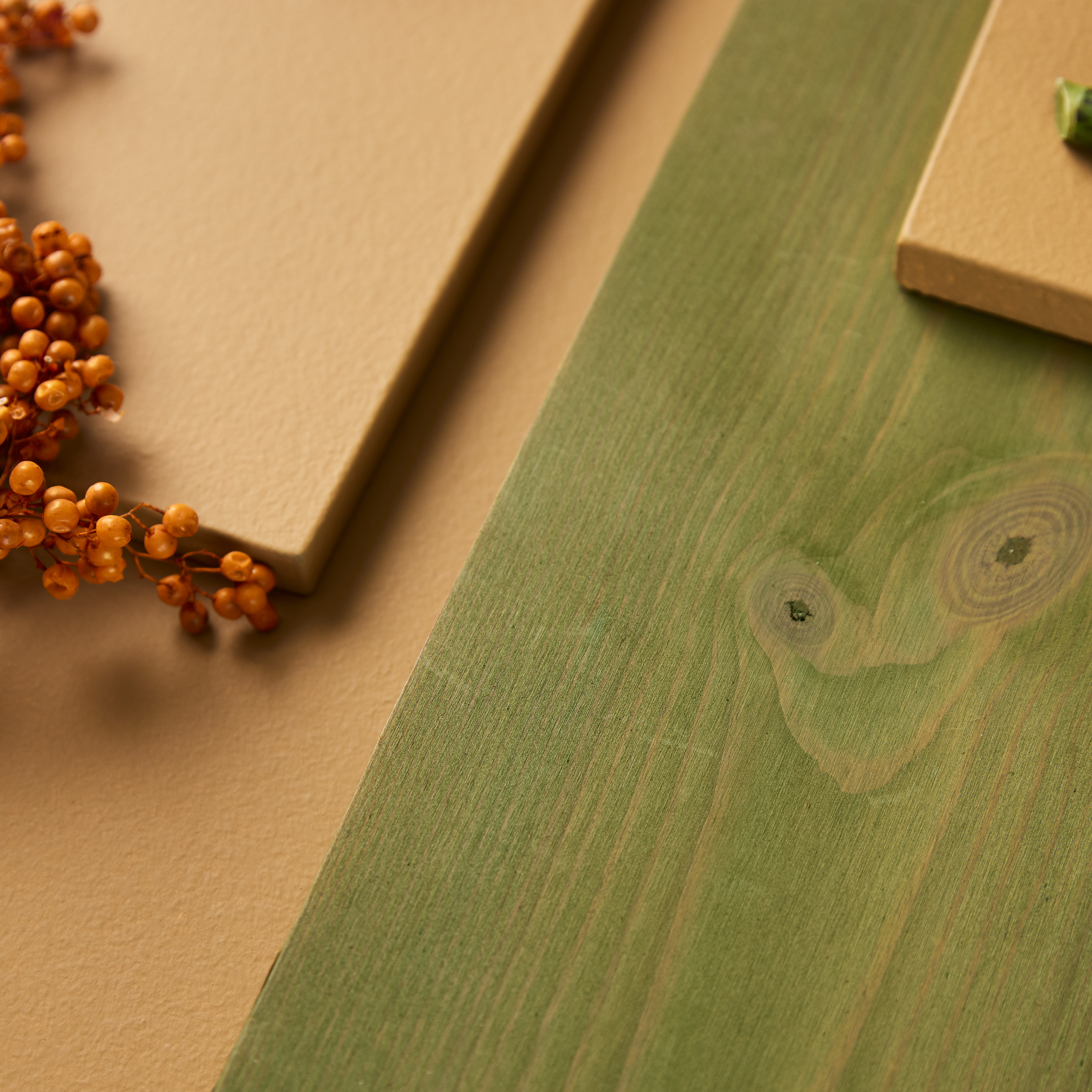 Matcha - geolied hout in trendkleur