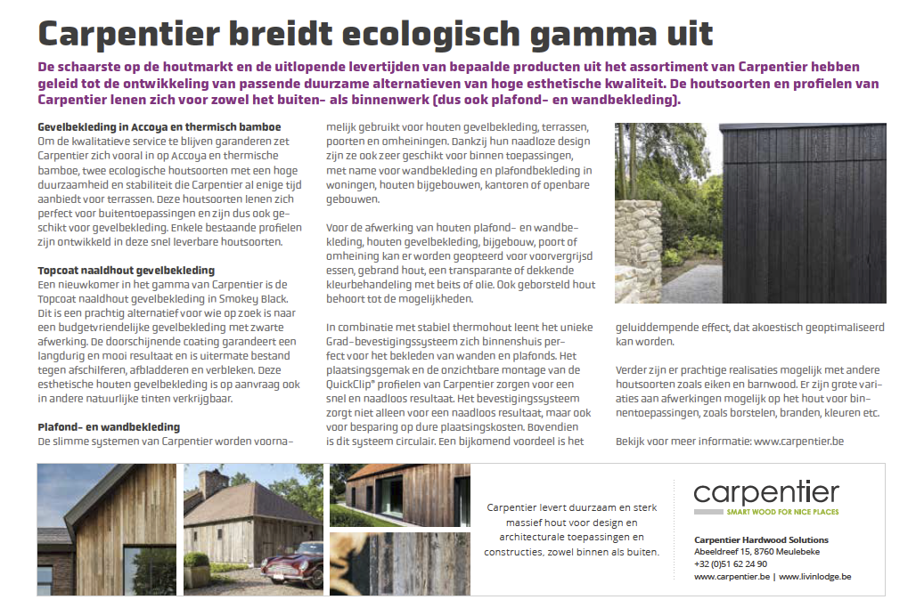 Artikel BouwMagazine Carpentier