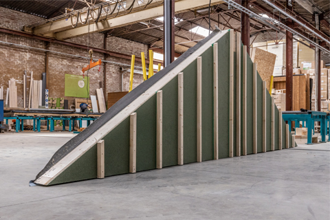 Productie houten prefabelementen