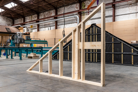 Productie houten prefabelementen
