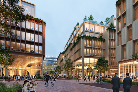 Innovatief houtbouwproject in het zuiden van Stockholm Innovatief houtbouwproject in het zuiden van Stockholm