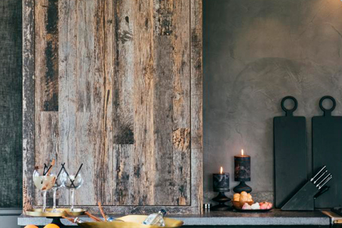 Keuken met reclaimed hout