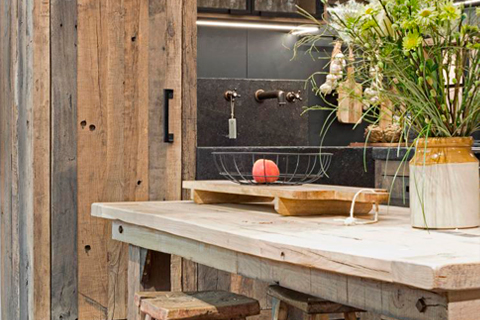 Keuken met oud eiken wanddelen | Carpentier