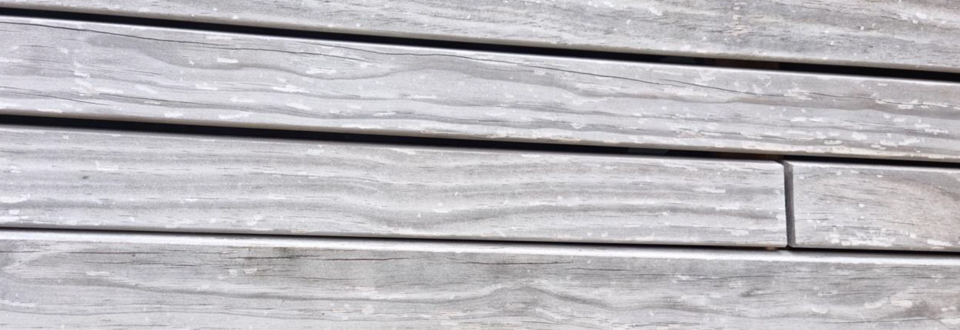 Houten gevelbekleding aangetast door wespen Houten gevelbekleding aangetast door wespen