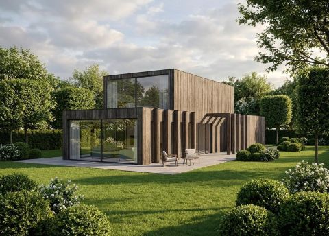 HSB-woning met grote raampartijen HSB-woning met grote raampartijen
