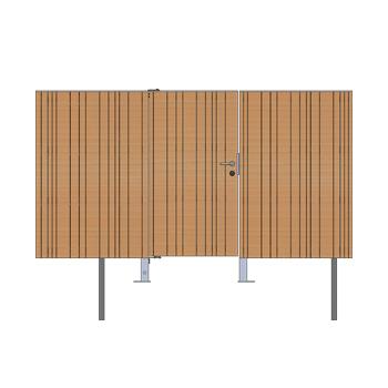 Houten tuinpoortje in omheining