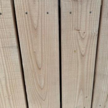 Geschaafd douglas - brandvertragende gevelbekleding met open voeg