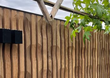 Houten omheining in 3D profiel HOTwood essen
