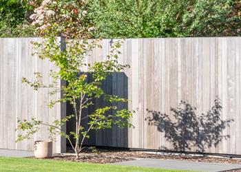 Houten omheining in thermisch essen Plus line QC