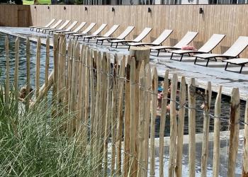Houten afsluiting in HOTwood pine Plus line QC