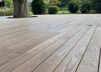 HOTwood essen terras mooi uitgewerkt rond boom