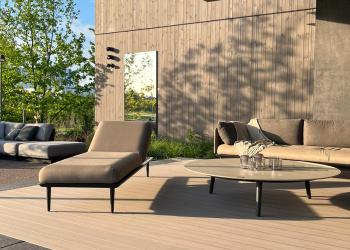Gevelbekleding in thermisch naaldhout Plus Line QC kleur taupe