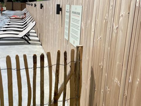 Houten afsluiting in HOTwood pine