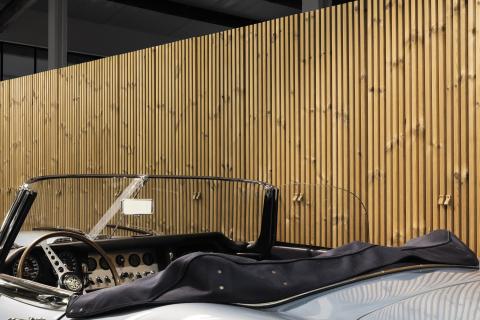 Houten wandbekleding kasten Classic Cars