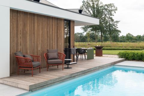 Houten gevelbekleding HOTwood essen Rhombus QC