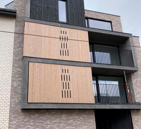 Gerenoveerde woning met HOTwood pine gevelbekleding Fine Line QC