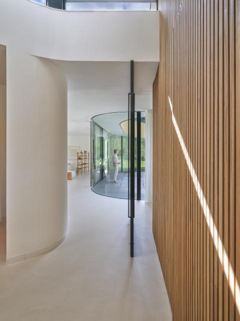 Houten wand in Accoya Fine line QC