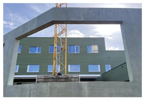 Combinatie van beton en hout in moderne architectuur
