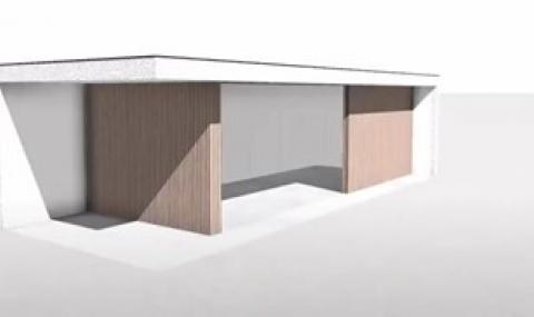 Hoe teken ik een modern bijgebouw met oversteek