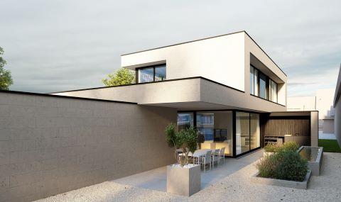Moderne houtskeletwoning