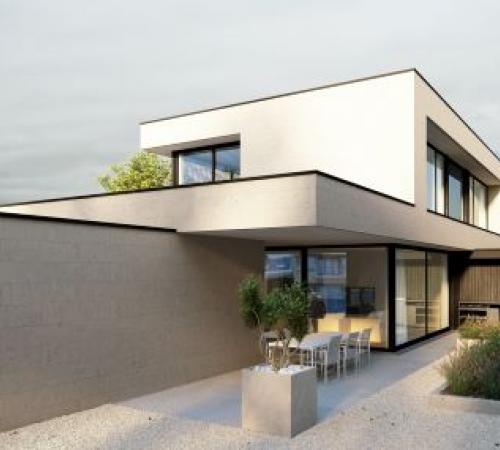 Moderne houtskeletwoning