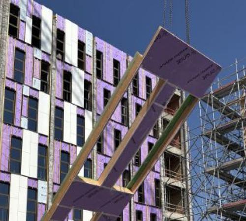 Renovatieproject met circulaire houtskeletwanden
