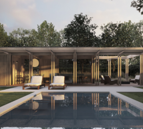 Forestique: multifunctioneel en modulair houten bijgebouw in hout