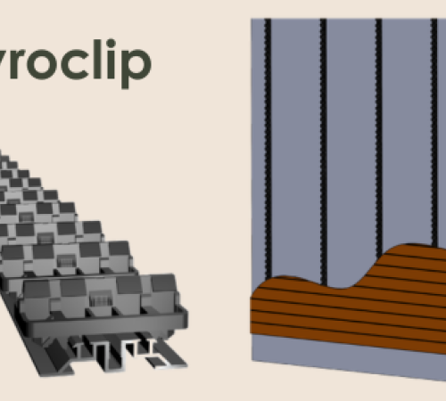 Pyroclip voor plaatsing brandvertragende houten gevelbekleding