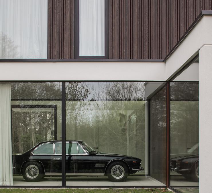Houten gevelbekleding villa regio Gent