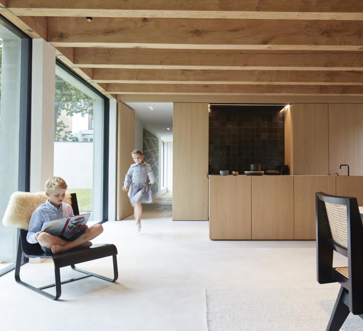 Eiken balken plafond