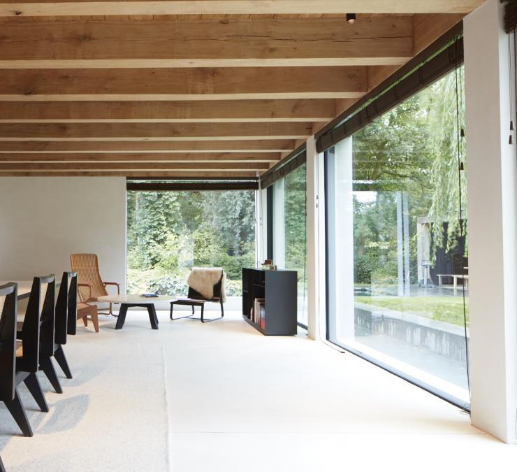 Eiken balken plafond