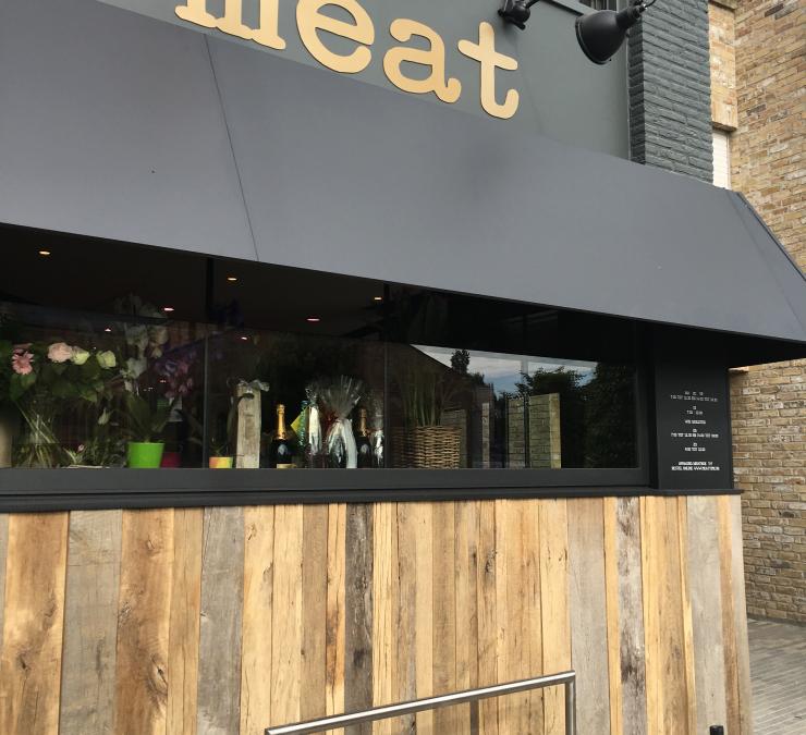 Barnwood gevelbekleding Slagerij Meat Xavier en Lieselot Rollegem-Kapelle