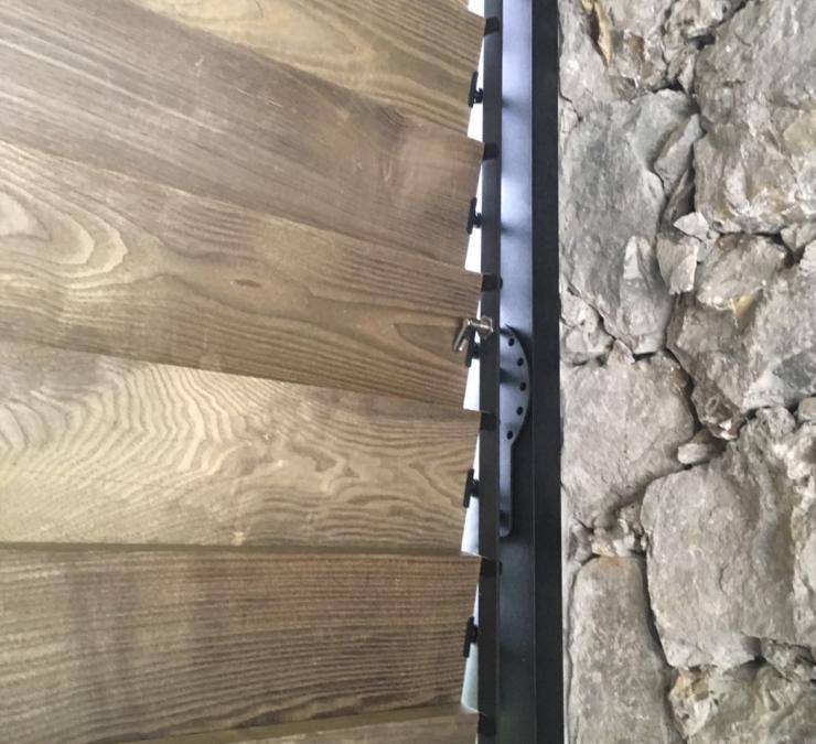 Eiken shutter manueel verstelbaar
