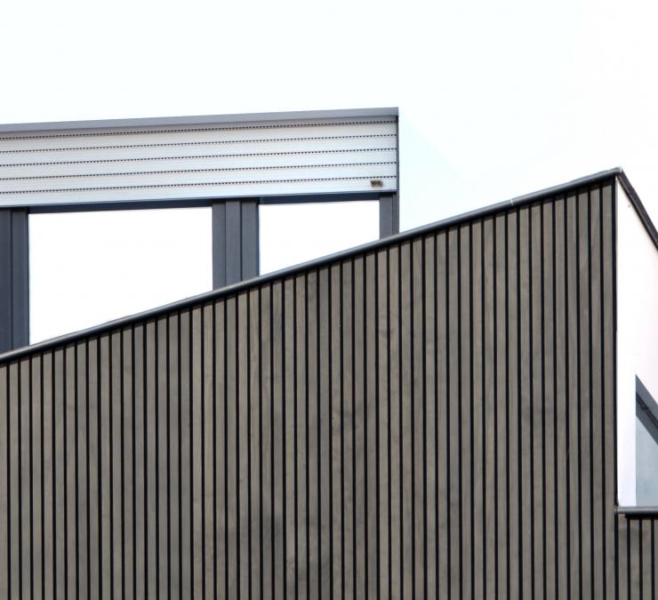 Houten gevelbekleding aanbouw Oostende