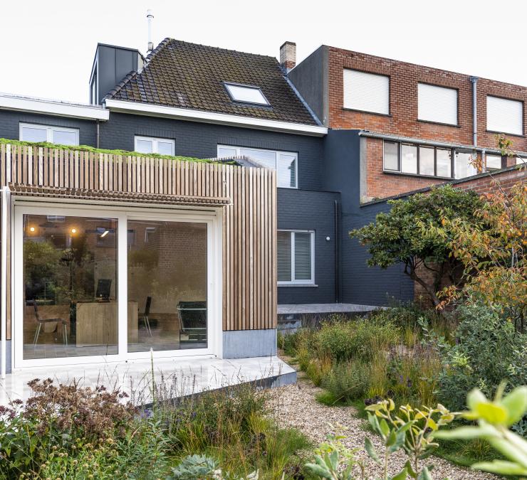 Houten gevelbekleding thermisch essen Brugge