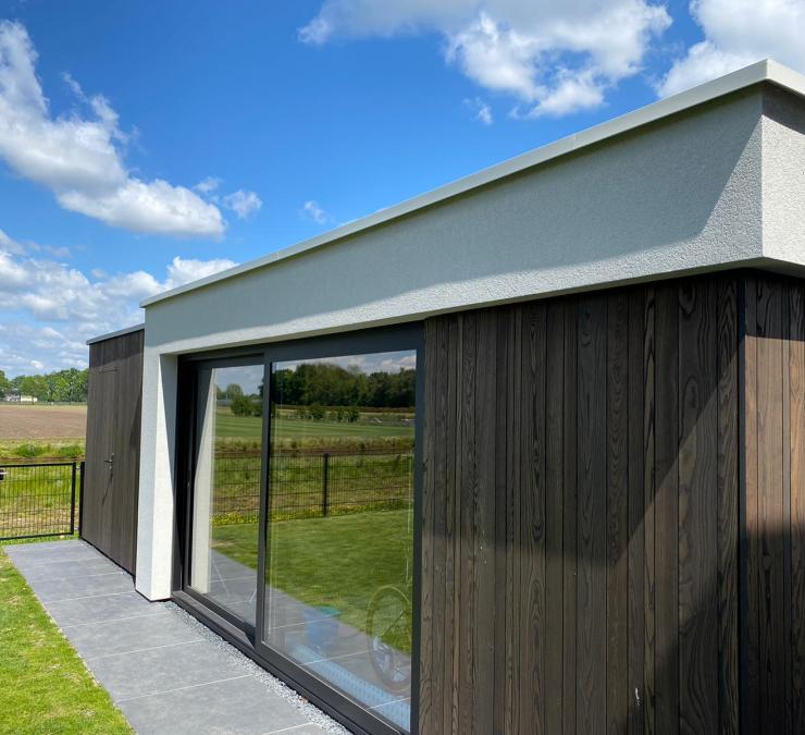 Houten gevelbekleding moderne woning Vlijmen