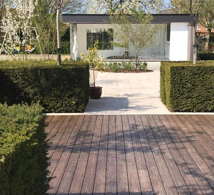Thermisch bamboe terras tuin woning Roeselare