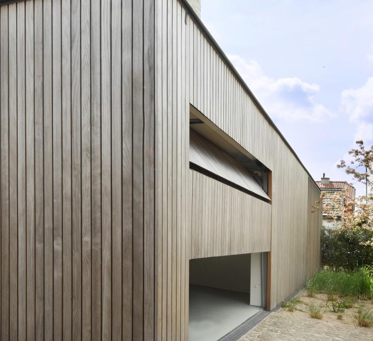 Houten gevelbekleding woning Oostduinkerke