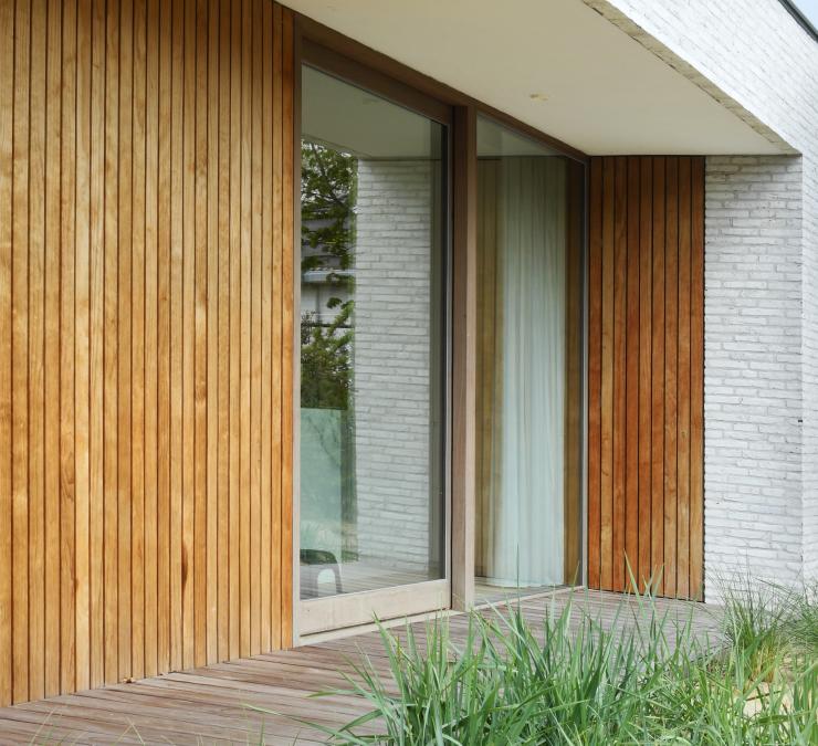 Houten gevelbekleding thermisch clear pine Open line