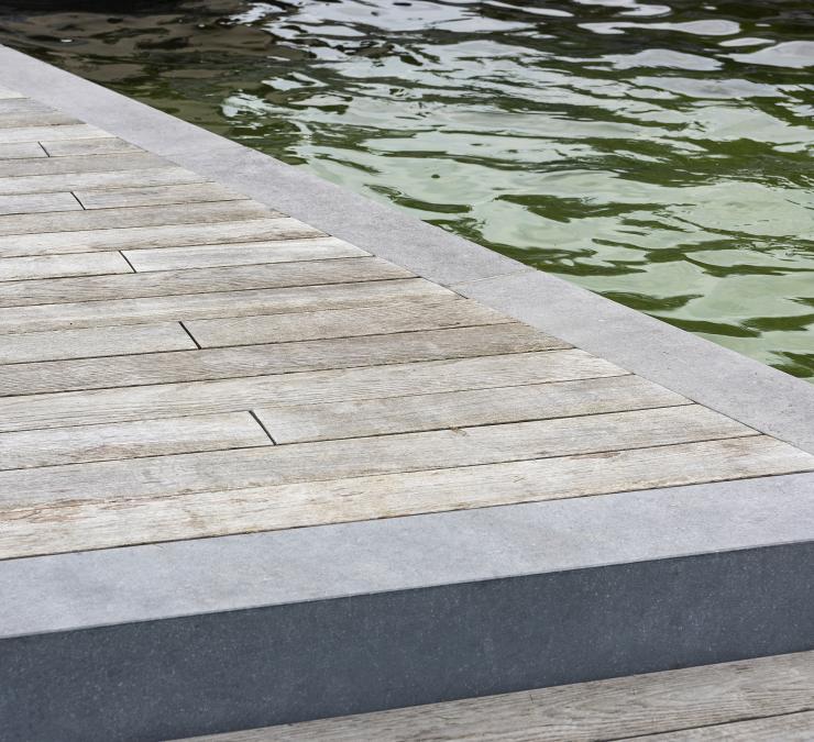Houten terras thermisch essen
