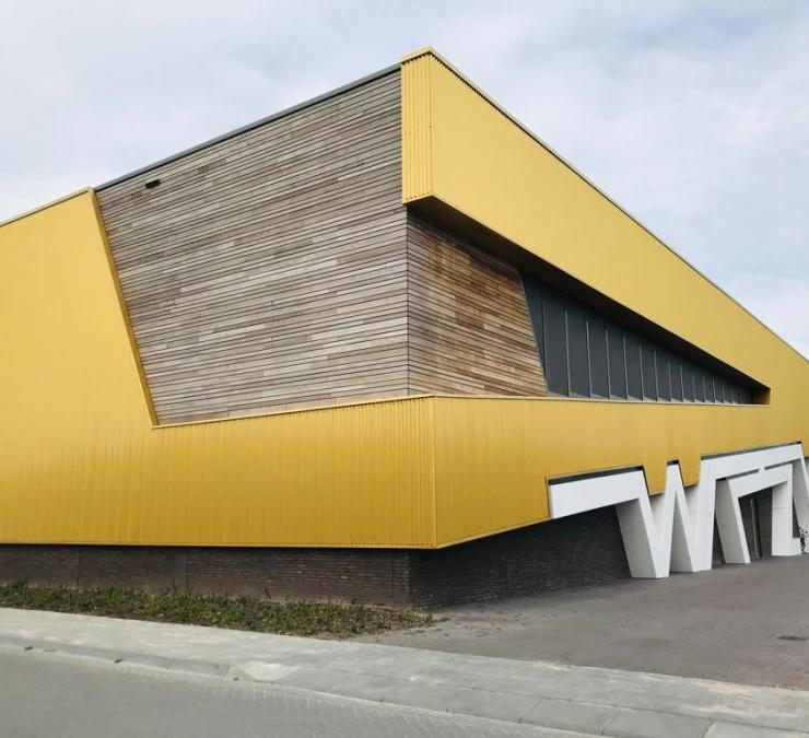 HOTwood essen gevelbekleding sporthal Zwolle profiel Rhombus