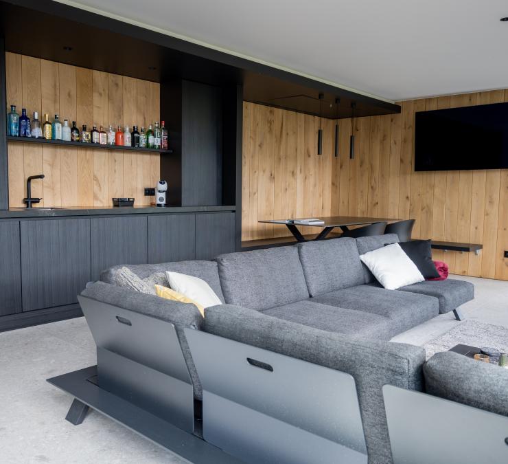 Eiken wanden poolhouse