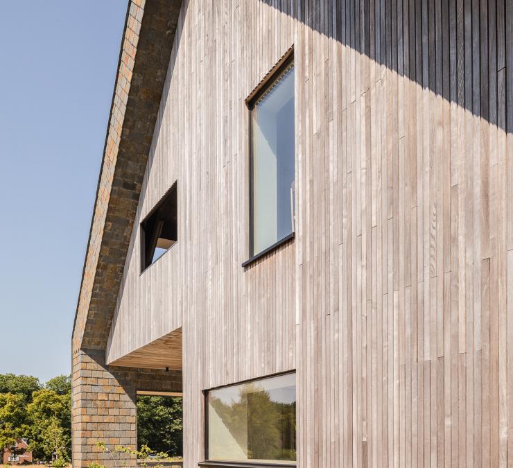 Houten gevelbekleding Open line woning