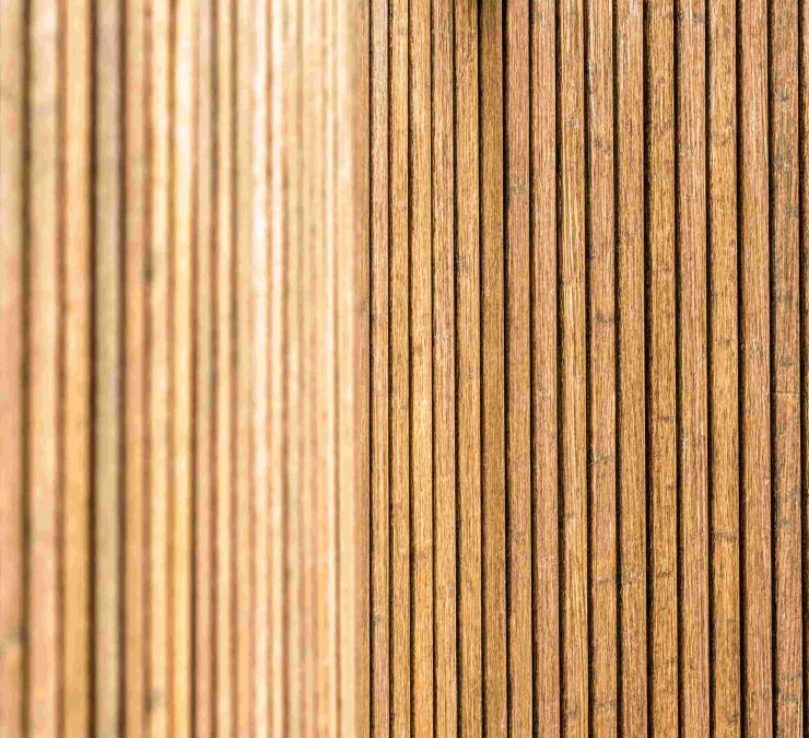 Ronde wand in tuin met verlichting